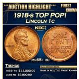 IC 1918-s Lincoln Cent TOP POP! 1c ms65+ rd SEGS