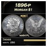 1896-p Morgan Dollar $1 Grades Choice Unc PL