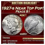 1927-s Peace Dollar Near Top Pop! 1 ms65+ SEGS