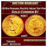 IC 1915-s Panama Pacific Gold Commem Dollar Near T