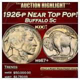 IC 1926-p Buffalo Nickel Near Top Pop! 5c ms67+ SE