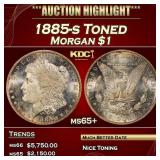 IC 1885-s Morgan Dollar Toned $1 ms65+ SEGS