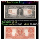 1906 $20 Large Size Gold Certificate Grades xf+ Si