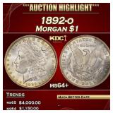 IC 1892-o Morgan Dollar $1 ms64+ SEGS