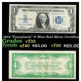 1934 "Funnyback" $1 Blue Seal Silver Certificate G