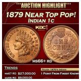 IC 1879 Indian Cent Near Top Pop! 1c ms66+ rd SEGS