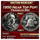 IC 1950 Proof Franklin Half Dollar Near Top Pop! 5