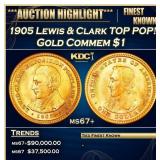 IC 1905 Lewis & Clark Gold Commem Dollar TOP POP!