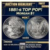 1878-cc Morgan Dollar Rainbow Toned TOP POP! $1 ms