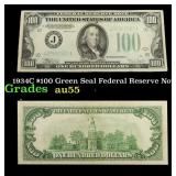 1934C $100 Green Seal Federal Reserve Note Grades