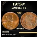 IC 1913-p Lincoln Cent 1c Grades GEM+ Unc BN