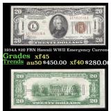 1934A $20 FRN Hawaii WWII Emergency Currency Grade