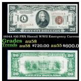1934A $20 FRN Hawaii WWII Emergency Currency Grade