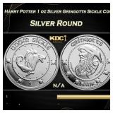 Harry Potter 1 oz Silver Gringotts Sickle Coin
