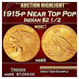 IC 1915-p Gold Indian Quarter Eagle Near Top Pop!