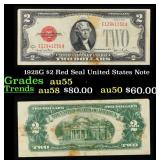 1928G $2 Red Seal United States Note Grades Choice