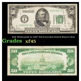 1928 "Redeemable In Gold" $50 Green Seal Federal R