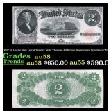 1917 $2 Large Size Legal Tender Note Thomas Jeffer