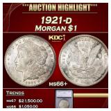 1921-d Morgan Dollar $1 ms66+ SEGS