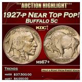 IC 1927-p Buffalo Nickel Near Top Pop! 5c ms67+ SE