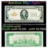1928 $100 Gold Certificate FR-2405 Signatures Wood