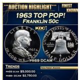 IC 1963 Proof Franklin Half Dollar TOP POP! 50c pr