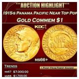 IC 1915-s Panama Pacific Gold Commem Dollar Near T