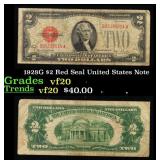1928G $2 Red Seal United States Note Grades vf, ve