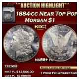 YC 1884-cc Morgan Dollar Near Top Pop! $1 ms66+ pl