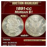 IC 1891-cc Morgan Dollar $1 ms64+ SEGS