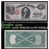1917 $1 Large Size Legal Tender Note Grades Choice