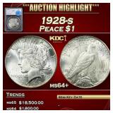 1928-s Peace Dollar $1 ms64+ SEGS