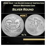 2022 Niue 1 oz Silver Icons of Inspiration: Wright