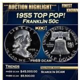 IC 1955 Proof Franklin Half Dollar TOP POP! 50c pr