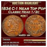 IC 1834 Classic Head half cent C-1 Near Top Pop! 1