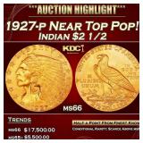 IC 1927-p Gold Indian Quarter Eagle Near Top Pop!