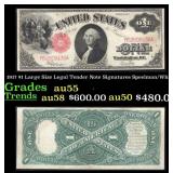 1917 $1 Large Size Legal Tender Note Grades Choice