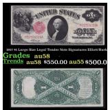 1917 $1 Large Size Legal Tender Note Grades Choice