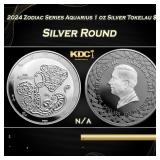 2024 Zodiac Series Aquarius 1 oz Silver Tokelau $5