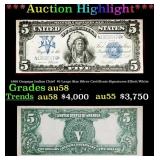 1899 Oncpapa Indian Chief  $5 Large Size Silver Ce