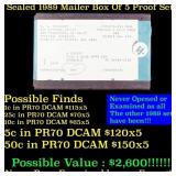 Original sealed box of 4x 1989 United States Mint
