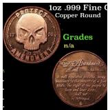 1oz .999 Fine Copper Bullion Round - Protect The 2
