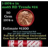 BU Shotgun Lincoln 1c roll, 1974-s 50 pcs Dunbar W