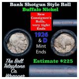 Buffalo Nickel Shotgun Roll in Old Bank Style 