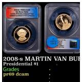 2008-s MARTIN VAN BUREN Proof Presidential Dollar