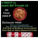 BU Shotgun Lincoln 1c roll, 1964-p 50 pcs Dunbar W