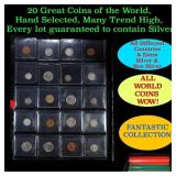 20 Great Coins of the World, hand selected, many t