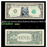 Biden Novelty 2017A $1 Federal Reserve Note $1 Gre