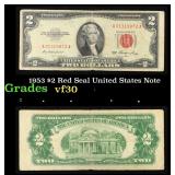 1953 $2 Red Seal United States Note Grades vf++