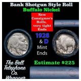 Buffalo Nickel Shotgun Roll in Old Bank Style 